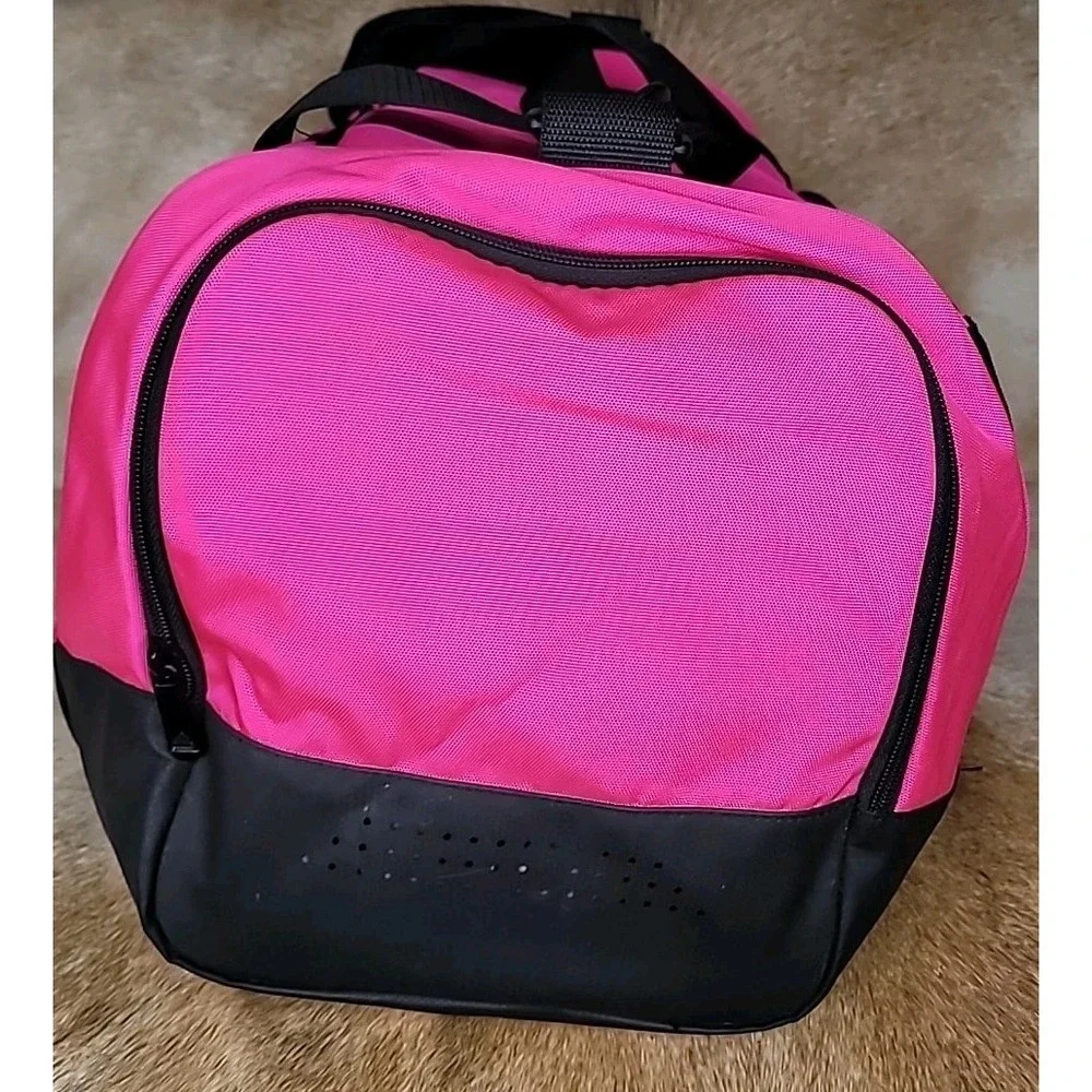adidas Team Issue 2 Medium Duffel Bag Pink Black Gym Travel Bag Shoe Pocket